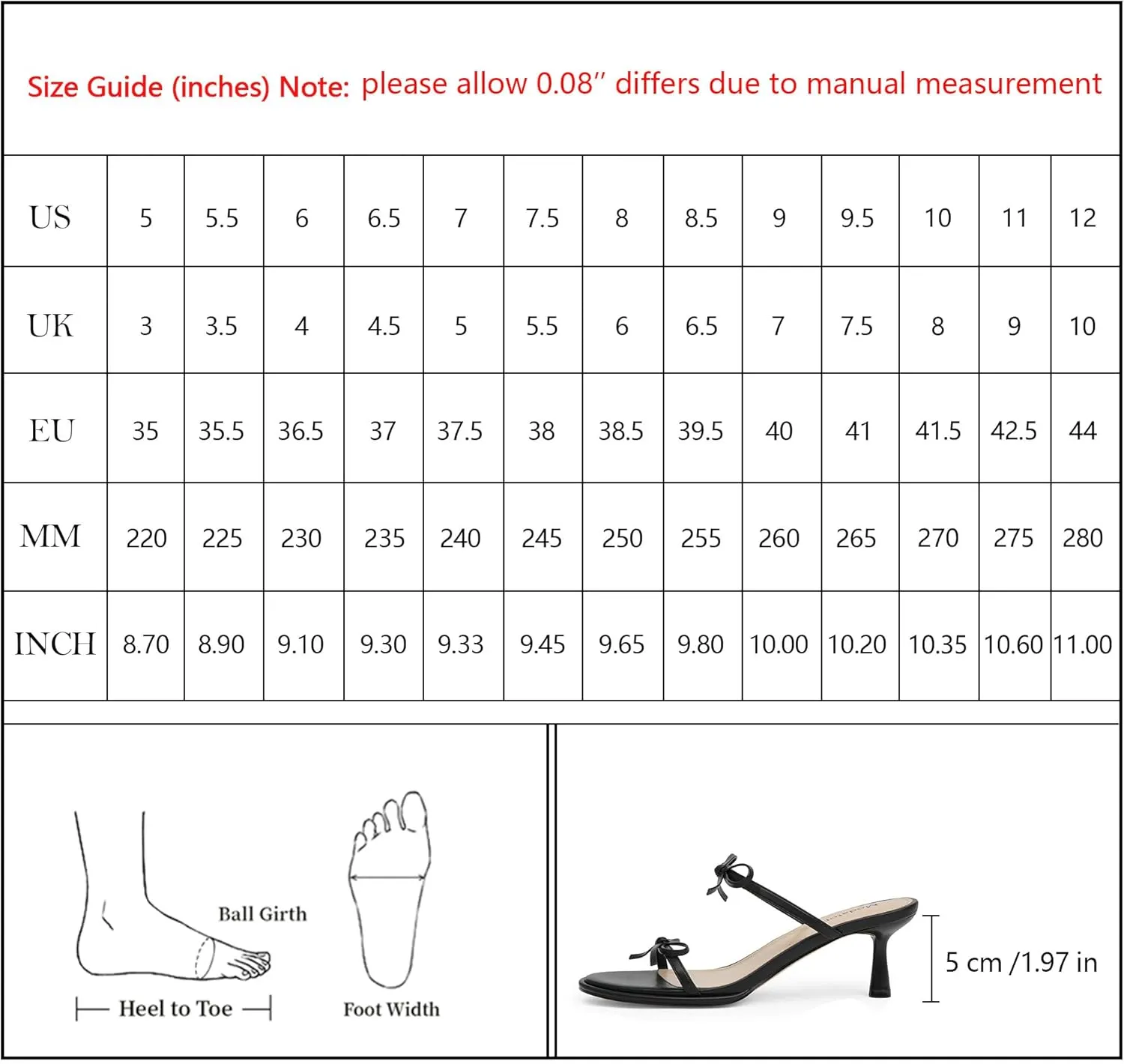 Modatope Two Strap Bow Tie Kitten Heel Sandals for Women Rounded Open Toe Heeled Sandals Women