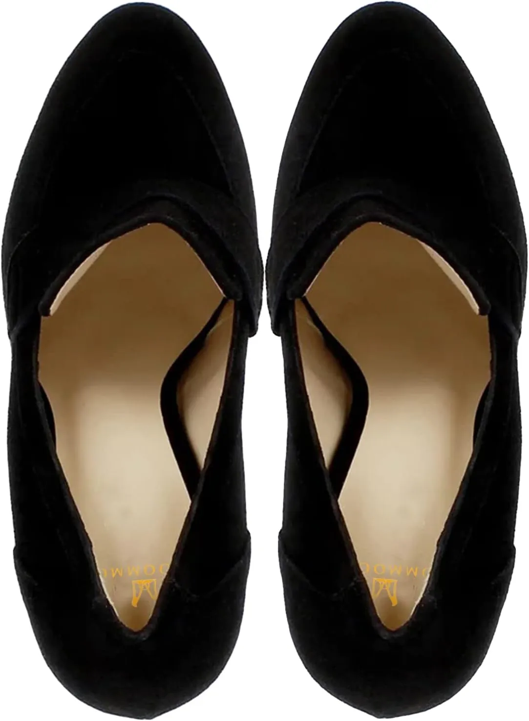 MOOMMO Women's Chunky Block Heel Pumps Round Closed Toe Slip On Oxford Loafers Shoes High Heels Snake Skin Work Pump Suede Loafer for Office Ladies Classic Formal Business Professional 4-13 M US