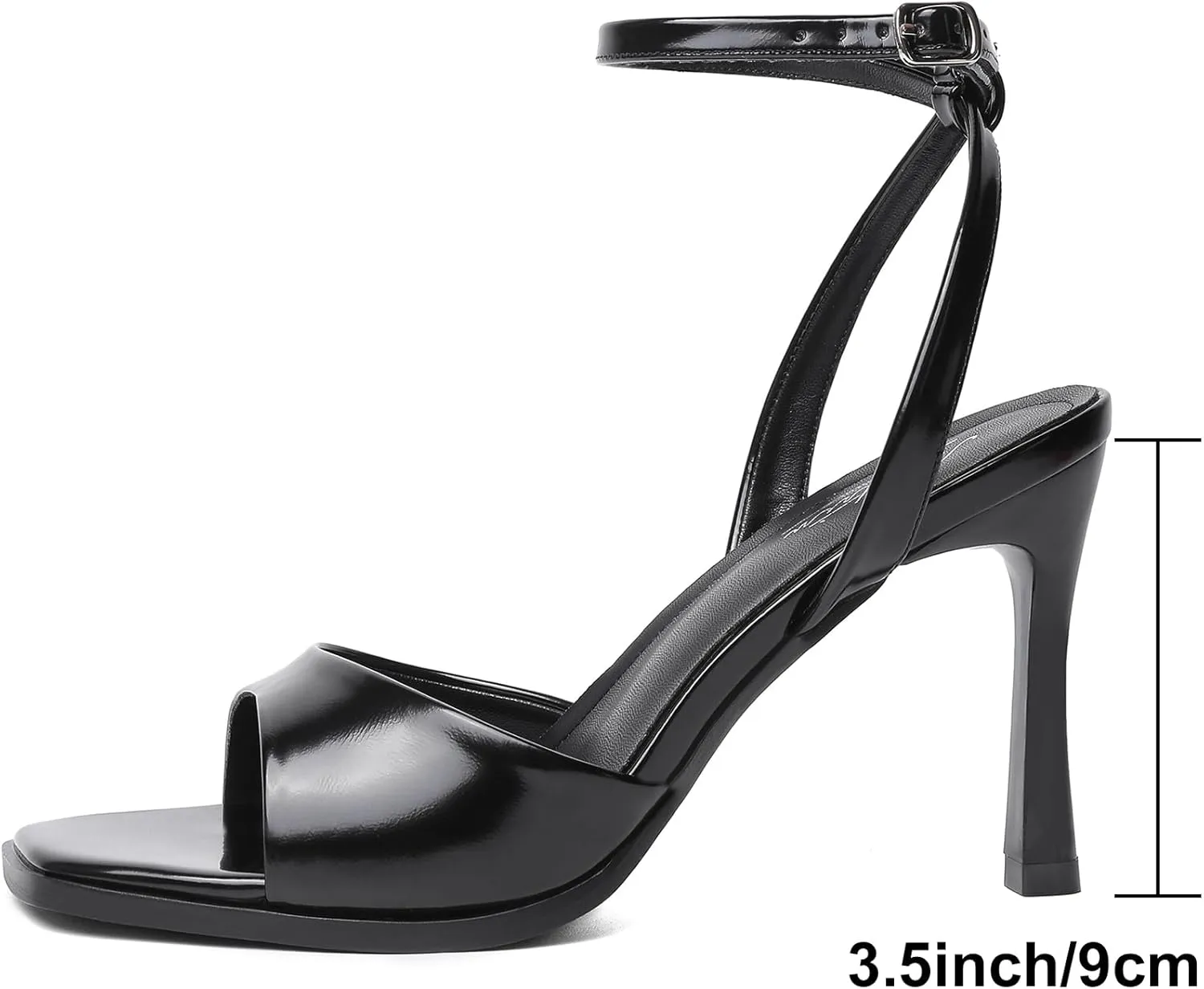 Mostrin Heels for Women Square Open Toe Heeled Sandals Ankle Strap Sexy Peep Toe High Heels for Party, Prom, Wedding Dressy Pumps Shoes