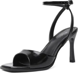 Mostrin Heels for Women Square Open Toe Heeled Sandals Ankle Strap Sexy Peep Toe High Heels for Party, Prom, Wedding Dressy Pumps Shoes