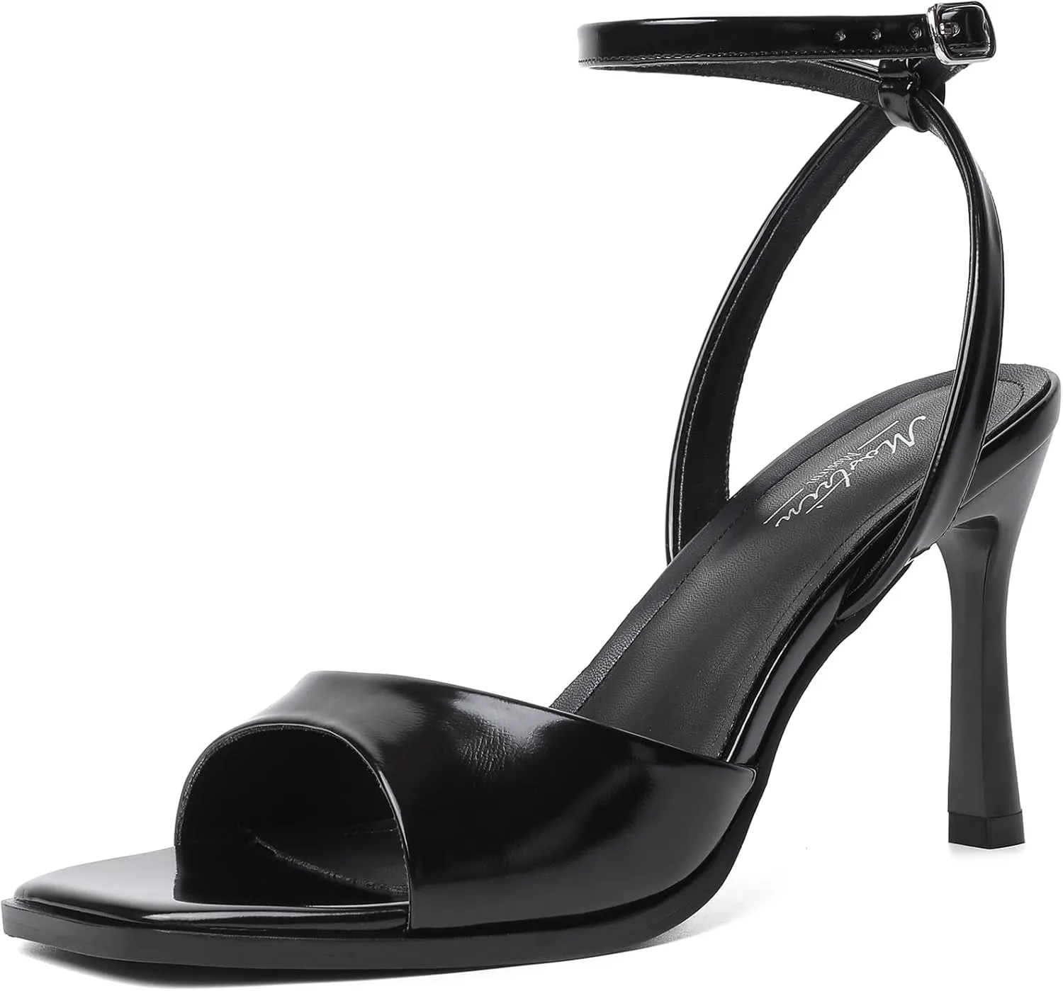 Mostrin Heels for Women Square Open Toe Heeled Sandals Ankle Strap Sexy Peep Toe High Heels for Party, Prom, Wedding Dressy Pumps Shoes