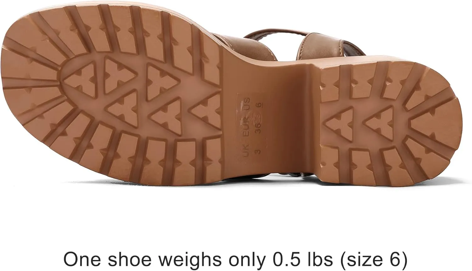 mysoft Women's Platform Sandals Ankle Strap Open Toe Lug Sole 3 Inch Chunky Block Heeled Sandals