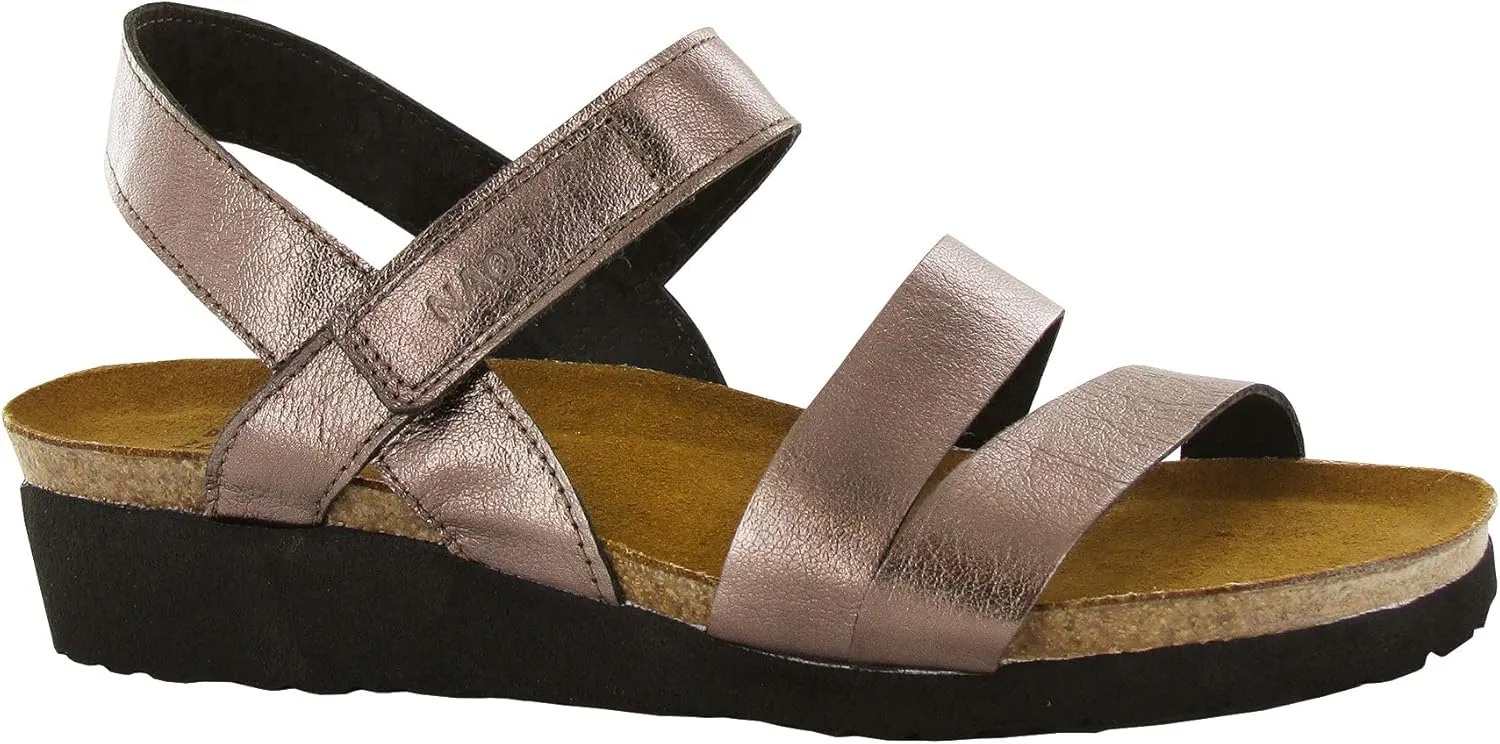 NAOT Kayla Women’s Sandals - Supportive 3-Strap Design with Backstrap, Cork & Latex Footbed - Arch Support - Travel-Friendly Comfortable Walking Sandals for All-Day Wear