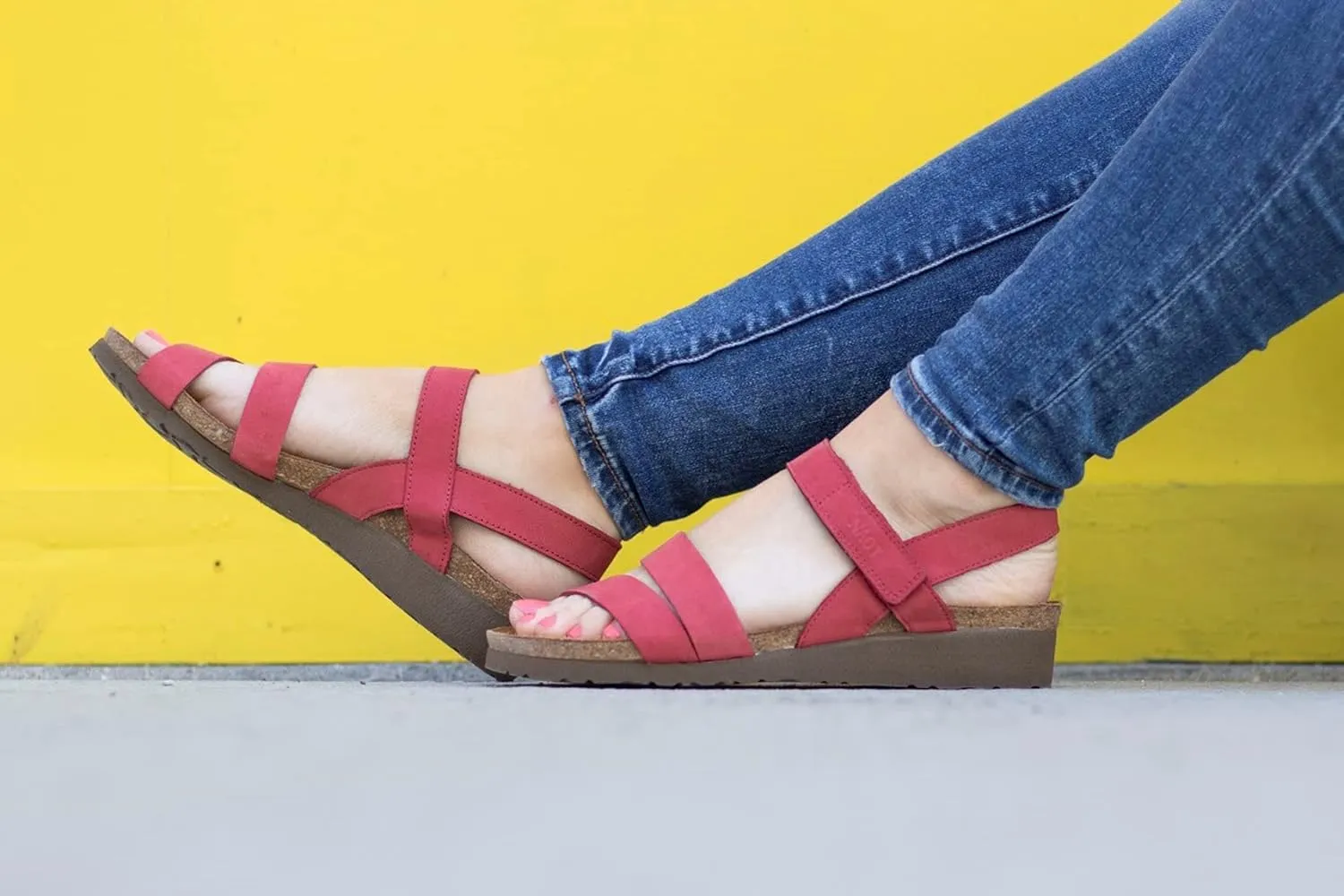 NAOT Kayla Women’s Sandals - Supportive 3-Strap Design with Backstrap, Cork & Latex Footbed - Arch Support - Travel-Friendly Comfortable Walking Sandals for All-Day Wear