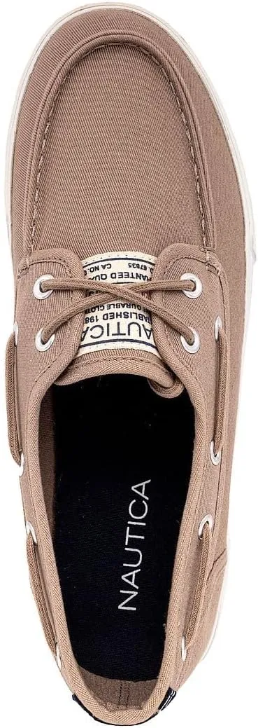 Nautica Men's Casual Boat Shoes, Moc-Toe Loafers with Cushioned Insole, Deck Fashion Sneaker
