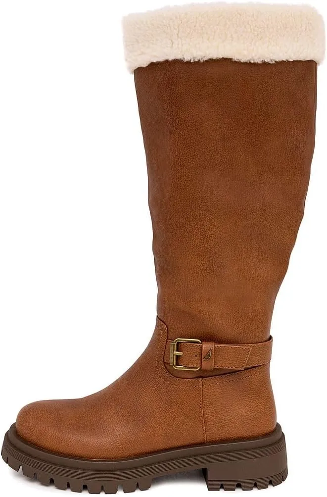 Nautica Women's Tall Shaft Riding Boots: Stylish Knee-High Dress Shoes for Fall & Winter