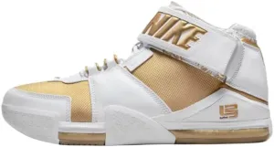Nike Mens Lebron 2 DJ4892 100 Maccabi Tel Aviv - Size 11.5 White/Metallic Gold