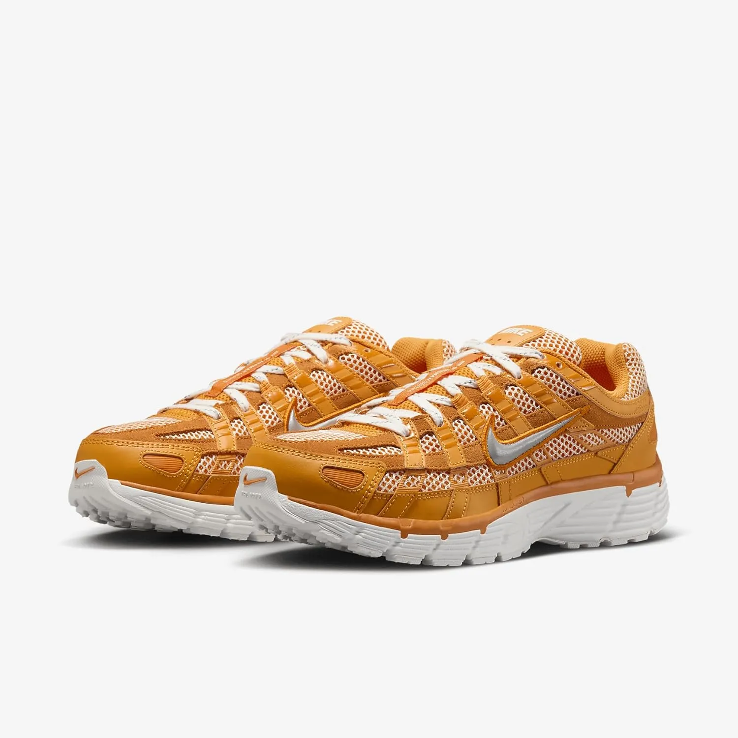 Nike P-6000 Premium Shoes (HQ3641-886, Kumquat/Magma Orange/Summit White/Metallic Silver)