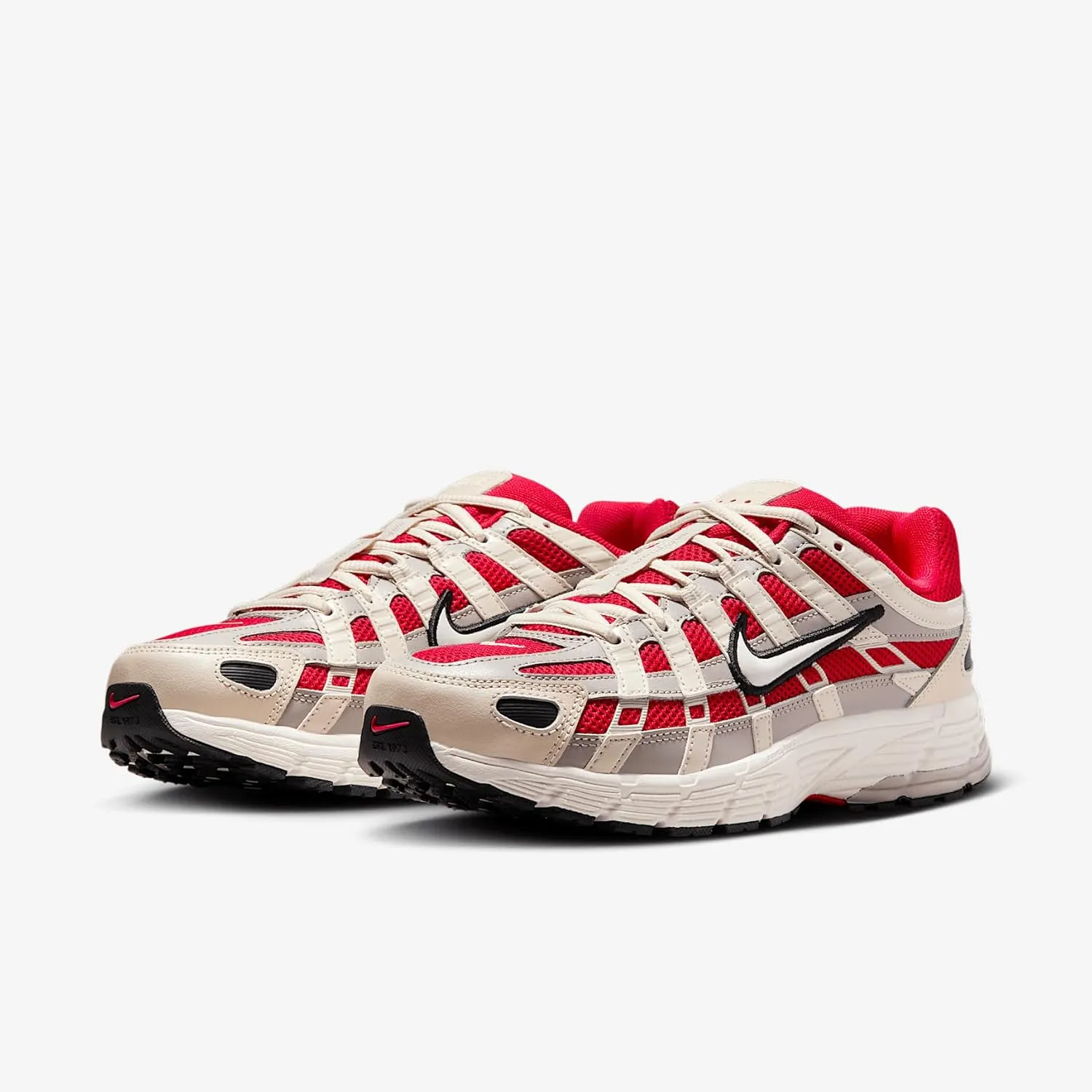 Nike P-6000 Women's Shoes (IB4365-657, University Red/Black/College Grey/Soft Pearl)