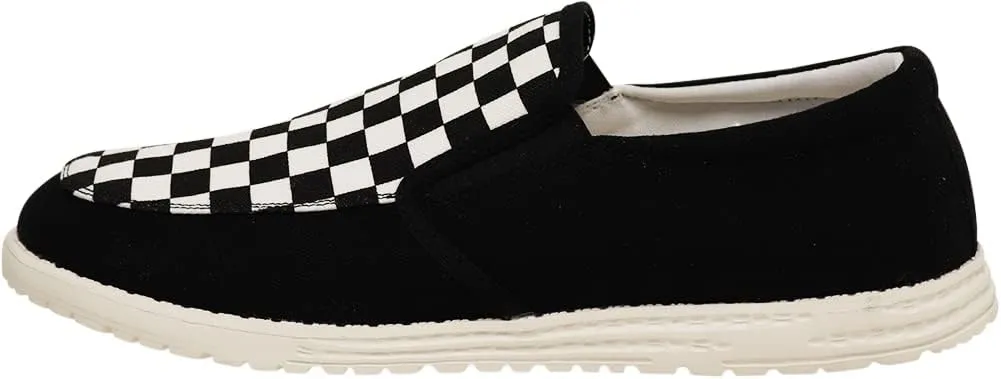 NORTY Men's Grey Low Ankle Chukka Loafers - Casual Shoes for Men - Elastic Lace-Up Loafers