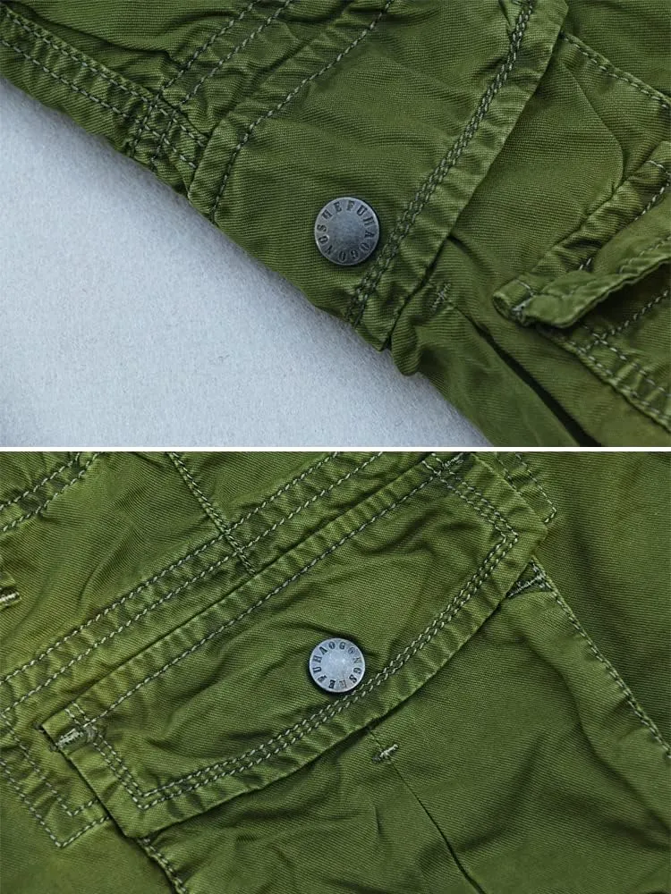 OCHENTA Men's Loose Fit Cargo Shorts with Multi Pockets
