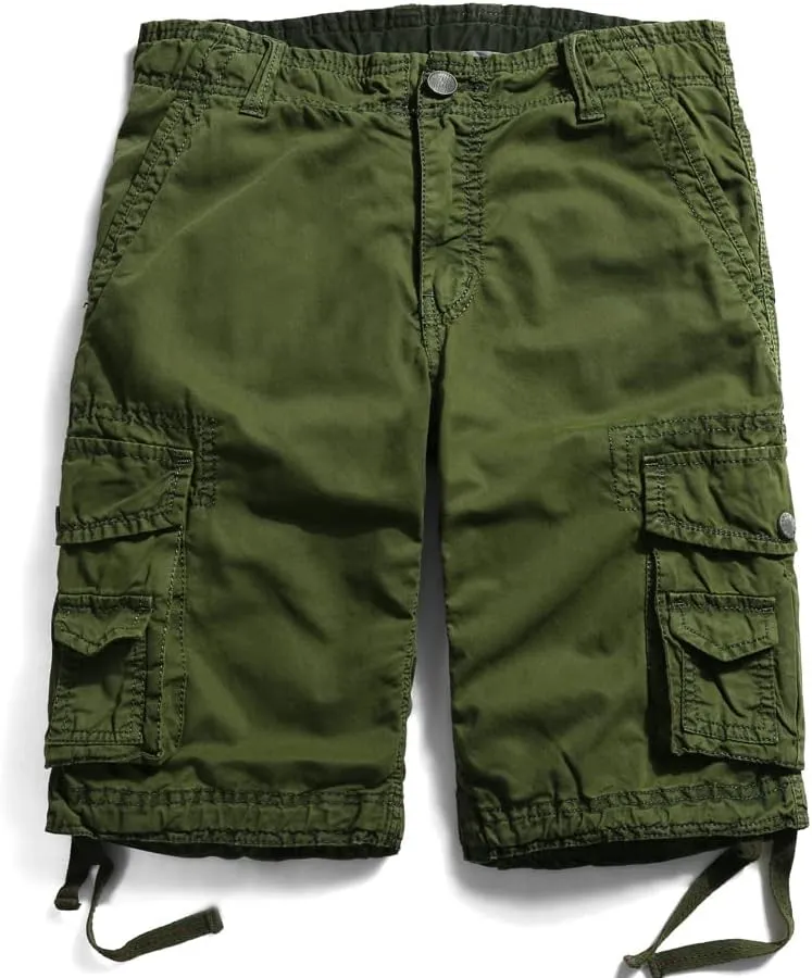 OCHENTA Men's Loose Fit Cargo Shorts with Multi Pockets
