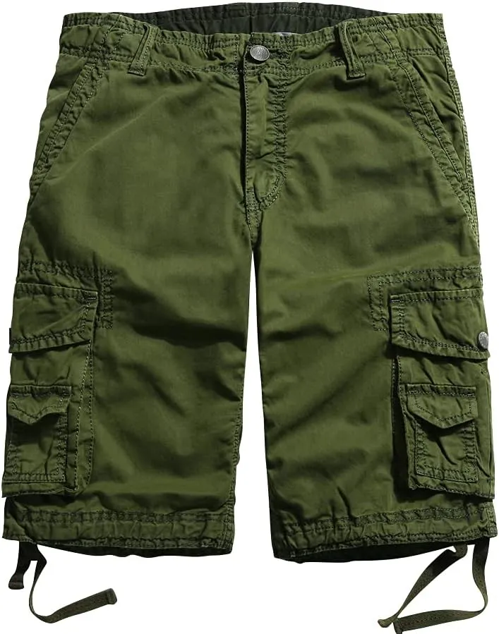 OCHENTA Men's Loose Fit Cargo Shorts with Multi Pockets