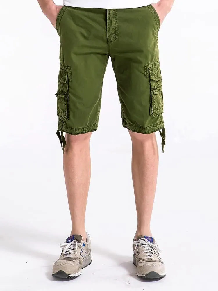 OCHENTA Men's Loose Fit Cargo Shorts with Multi Pockets