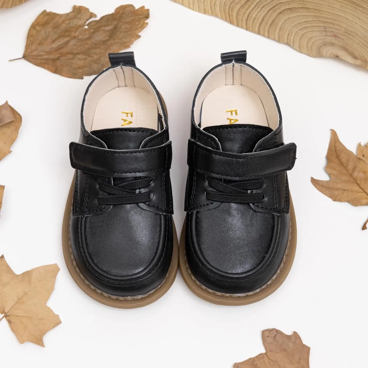 ohsofy Infant Baby Boy Oxford Shoes PU Leather Loafers Rubber and Soft Sole Wedding Dress Shoes Toddler Girl Baby Walking Shoes