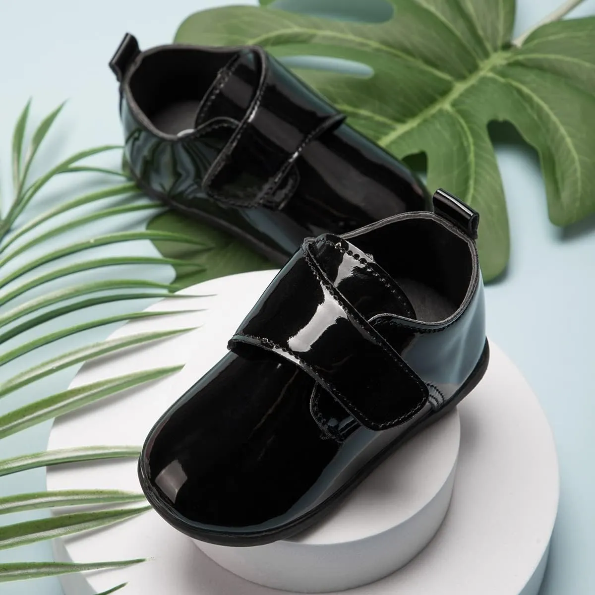 ohsofy Infant Baby Boy Oxford Shoes PU Leather Loafers Rubber and Soft Sole Wedding Dress Shoes Toddler Girl Baby Walking Shoes