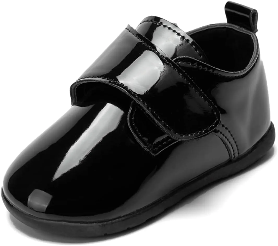 ohsofy Infant Baby Boy Oxford Shoes PU Leather Loafers Rubber and Soft Sole Wedding Dress Shoes Toddler Girl Baby Walking Shoes
