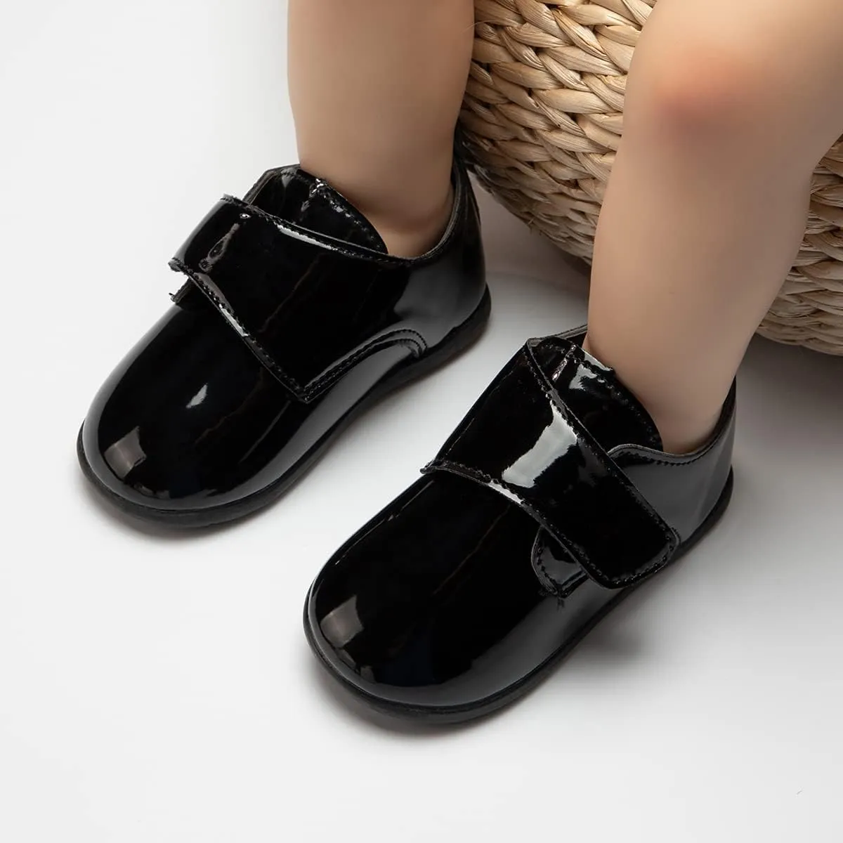 ohsofy Infant Baby Boy Oxford Shoes PU Leather Loafers Rubber and Soft Sole Wedding Dress Shoes Toddler Girl Baby Walking Shoes