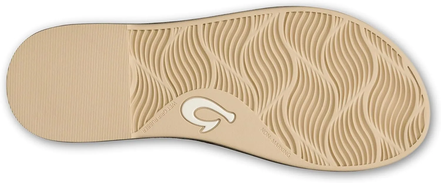 OLUKAI Tiare Women's Beach Sandals, Premium Leather & Stylish Design, All-Day Comfort & Support