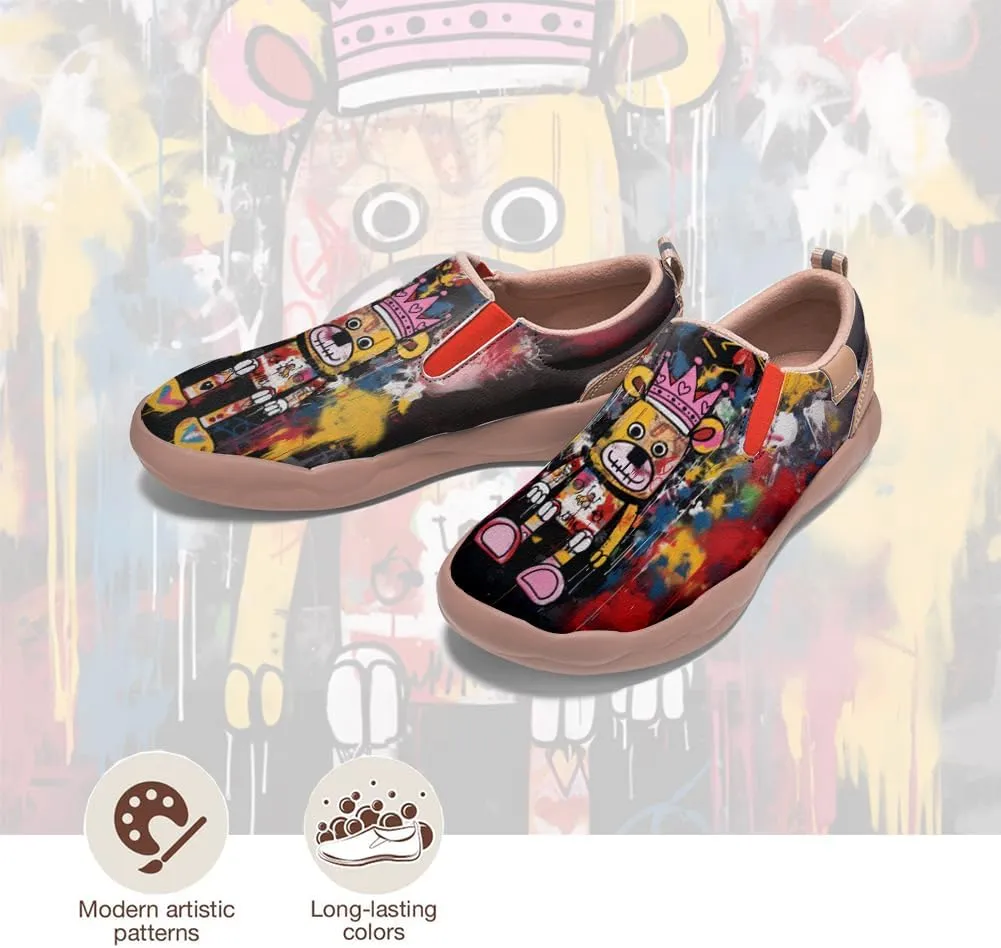 Onehorse Women's Painted Travel Shoes Comfortable Slip-Ons Casual Loafers Graffiti Fashion Sneaker