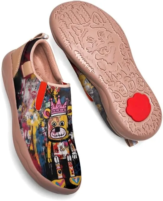 Onehorse Women's Painted Travel Shoes Comfortable Slip-Ons Casual Loafers Graffiti Fashion Sneaker