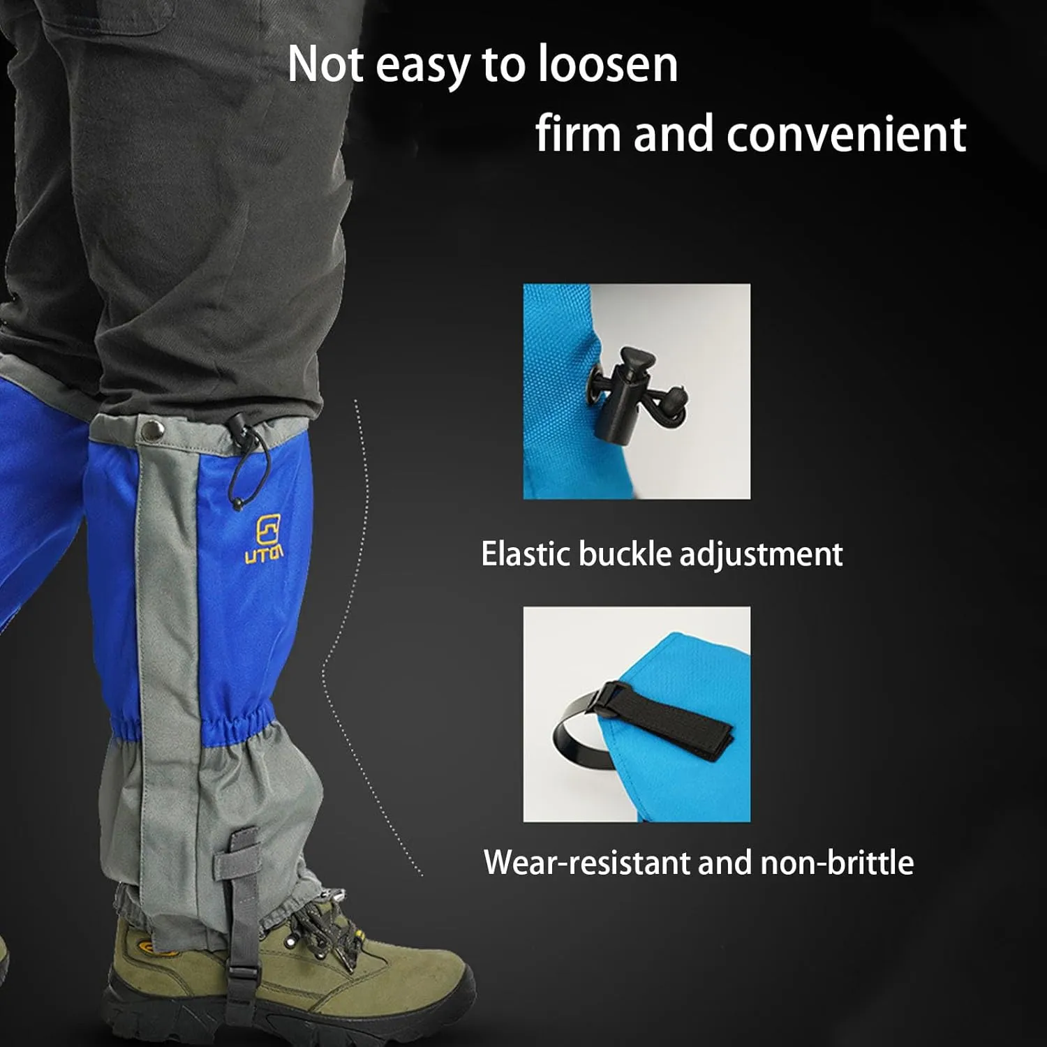 Outdoor Waterproof Snow Gaiters, Unisex Snow and Sand Protection for Hiking, Mountaineering, and Desert Activities, Kids and Adults Leg Covers