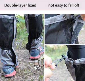 Outdoor Waterproof Snow Gaiters, Unisex Snow and Sand Protection for Hiking, Mountaineering, and Desert Activities, Kids and Adults Leg Covers