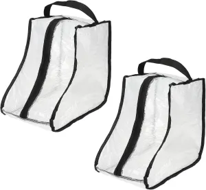 PATIKIL Boots Storage Bags, 2 Pack Waterproof Boots Protector Bag Short Boots Organizer Bags for Travel Daily Use, Black