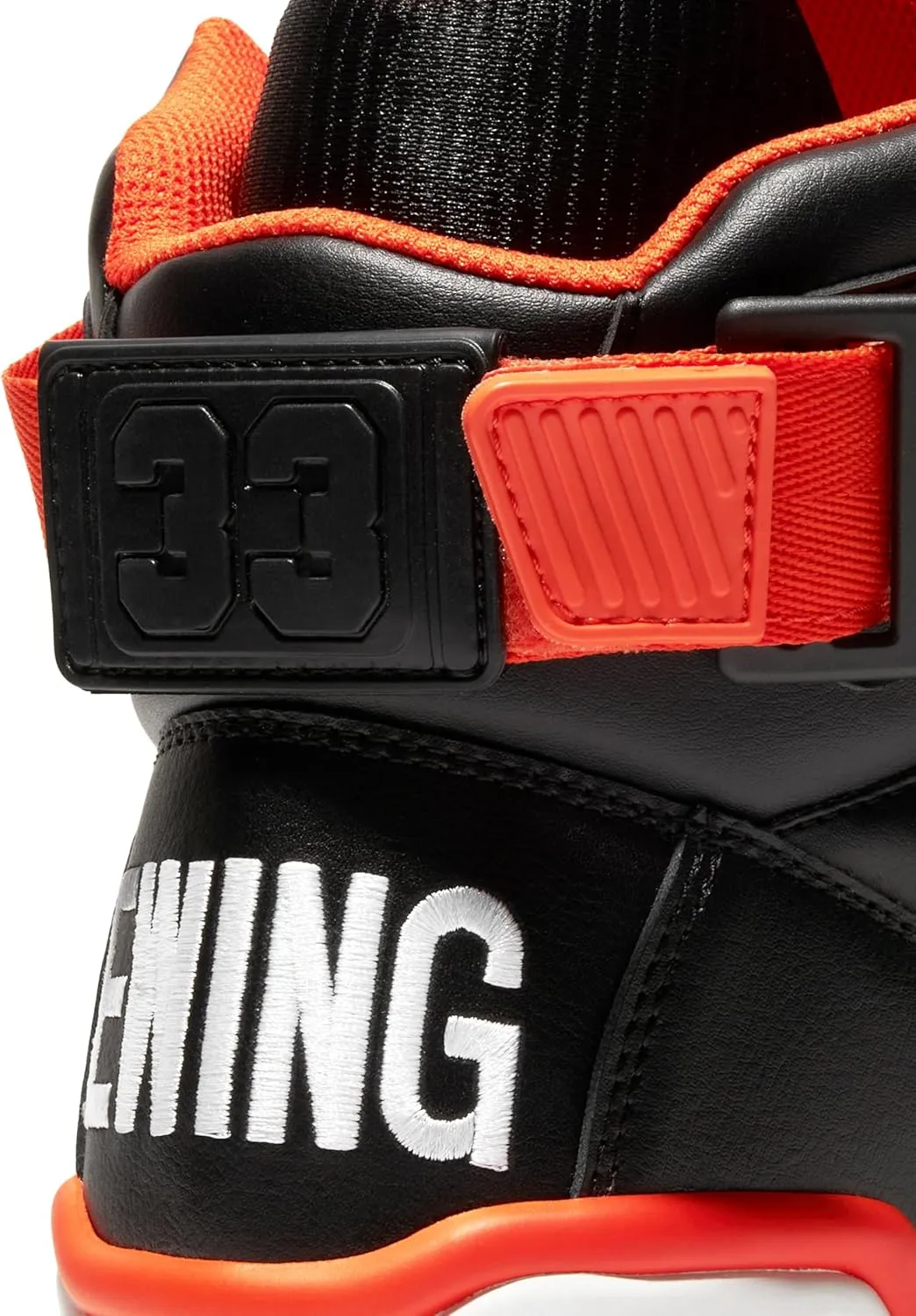 PATRICK EWING Athletics 33 HI Halloween Edition - Black/Orange/White Retro Basketball Shoes with Reversible Ankle Strap