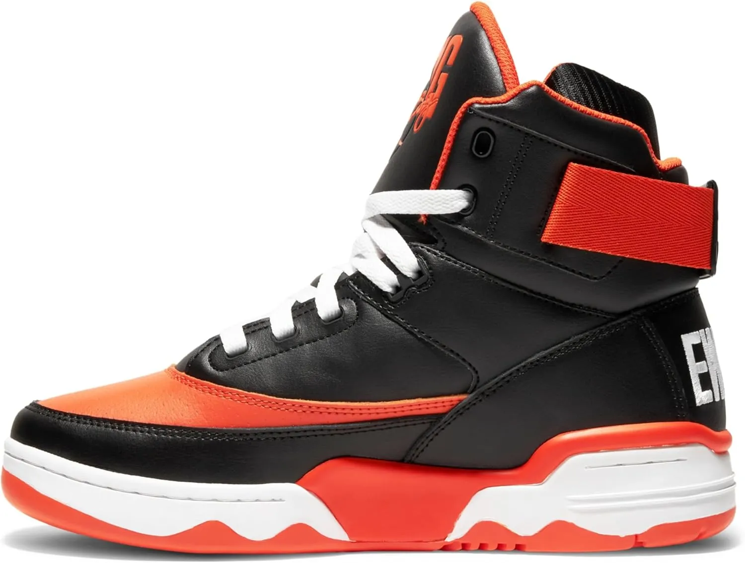 PATRICK EWING Athletics 33 HI Halloween Edition - Black/Orange/White Retro Basketball Shoes with Reversible Ankle Strap