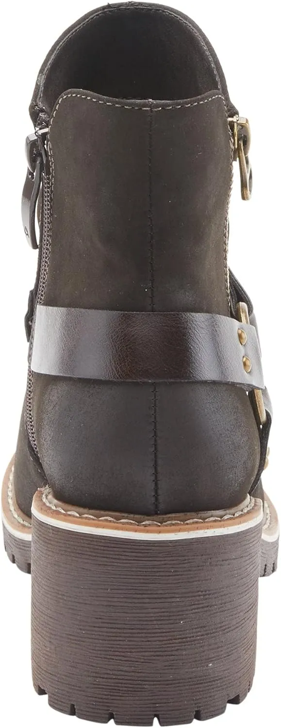 PATRIZIA Spring Step Firewood Booties for Women - Ladies Ankle Boots with Zipper Closure - Vegan Leather Womens Boots for Outdoor
