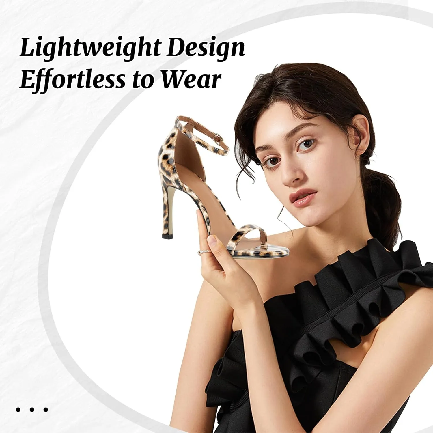 perixir Strappy Heels for Women High Stiletto Heels Sexy Prom Dressy Sandals Ankle Strap Heels Dainty Rope Stiletto Heel