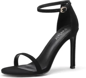 perixir Strappy Heels for Women High Stiletto Heels Sexy Prom Dressy Sandals Ankle Strap Heels Dainty Rope Stiletto Heel