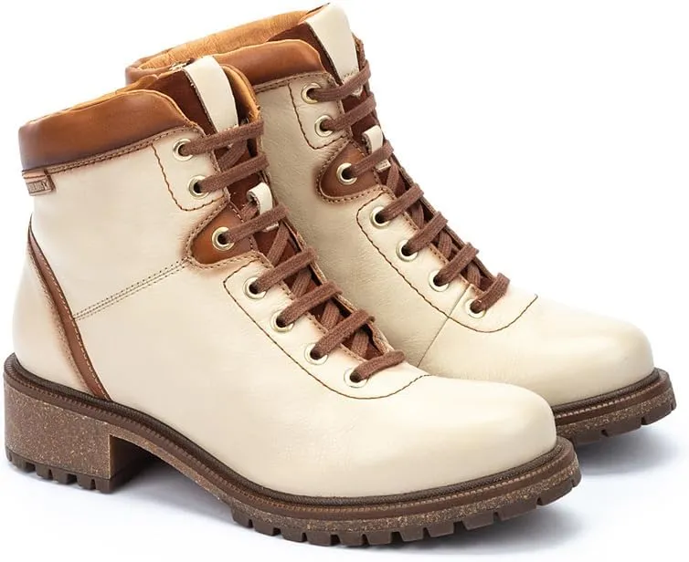 PIKOLINOS Flat Ankle Boots Leather Aspe for Woman
