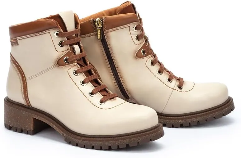 PIKOLINOS Flat Ankle Boots Leather Aspe for Woman
