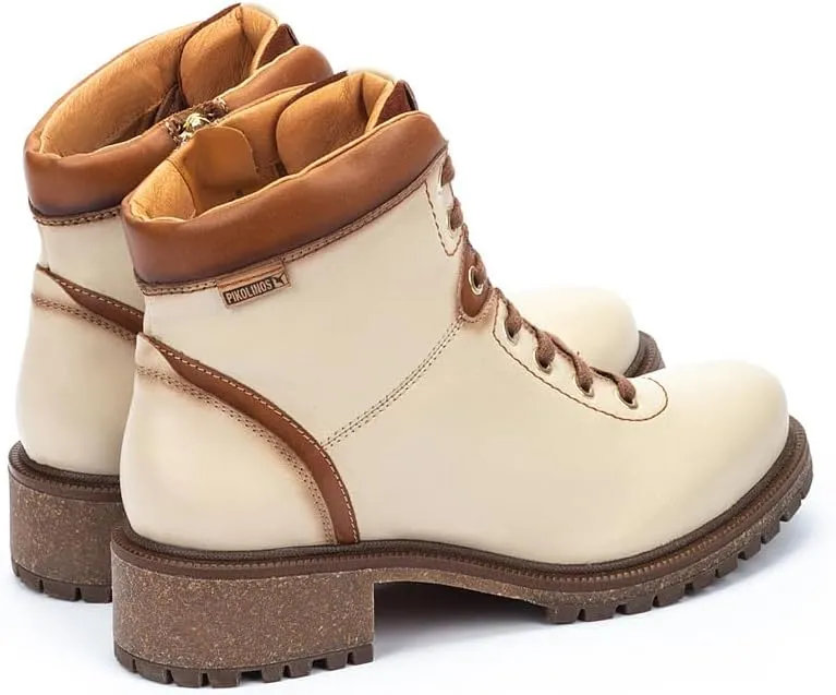 PIKOLINOS Flat Ankle Boots Leather Aspe for Woman