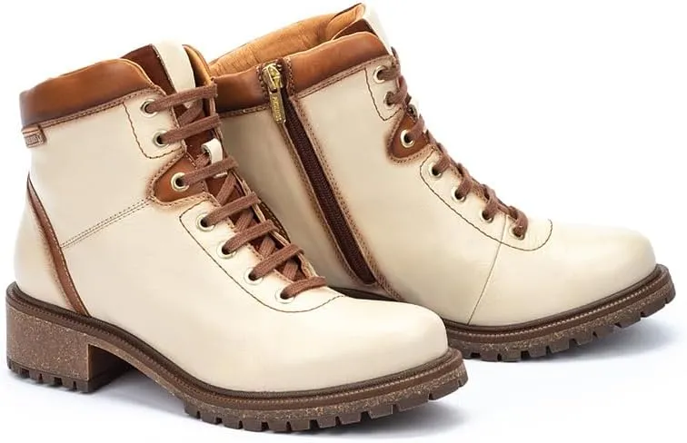 PIKOLINOS Flat Ankle Boots Leather Aspe for Woman