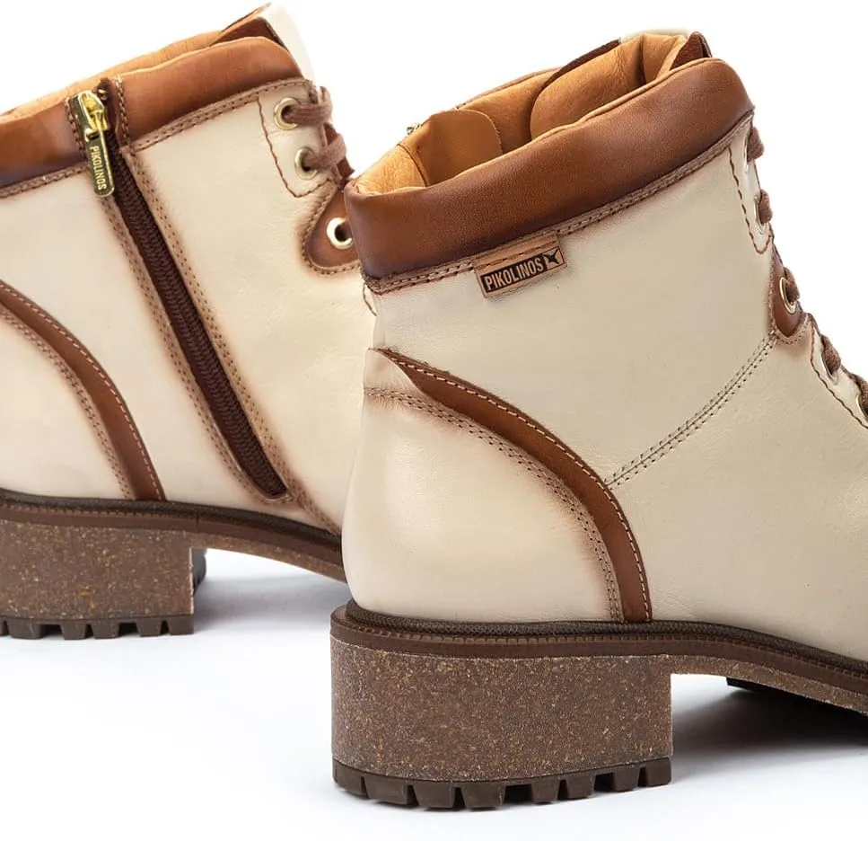PIKOLINOS Flat Ankle Boots Leather Aspe for Woman