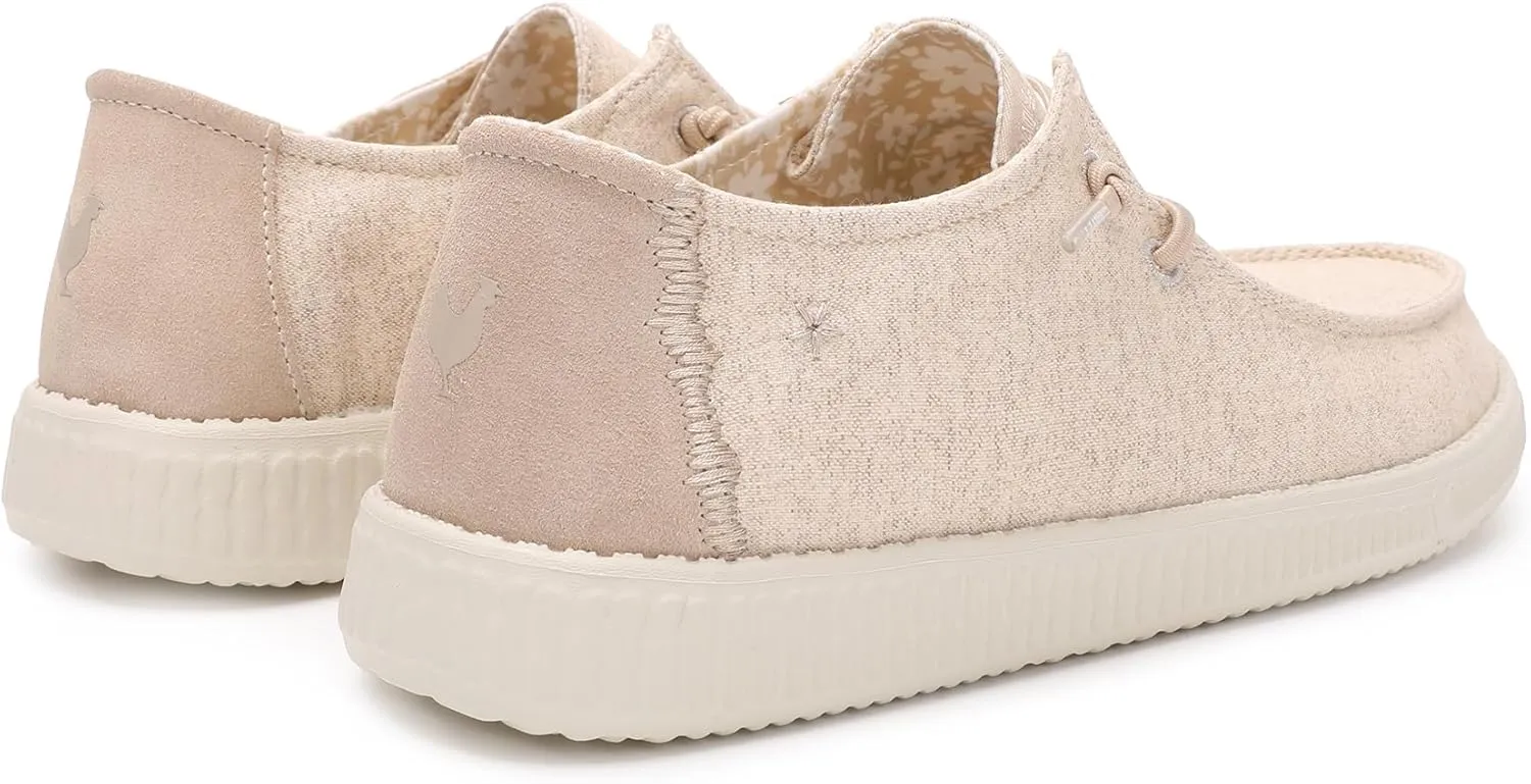 PITAS Fira Women's Slip-On Shoes | Lightweight Comfortable Casual Shoes | Stylish Daily Wear Loafers for Women | Beige