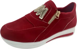 Platform Loafers for Women 2025 Arch Support Tennis Running Side Zipper Sneakers Summer Comfortable Slip On Round Toe Low-Top Shoes Ladies Cushion Footbed Walking Shoes for Gym Travel Work