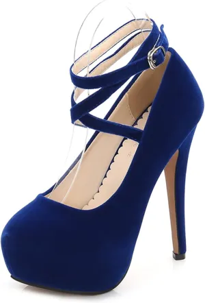 Plus Size High Heels Stylish Cross Strap Sandal Sexy Nightclub Wedding Dress Shoes Party Prom Office Dress Shoes