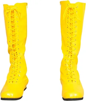 Pro Wrestling Costume Boots Super Hero Wrestler Halloween Cosplay