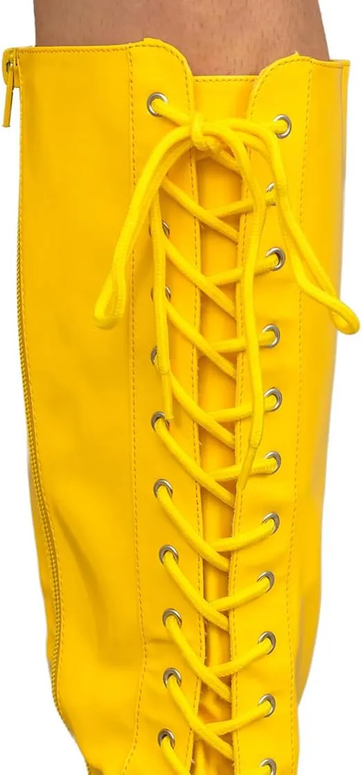 Pro Wrestling Costume Boots Super Hero Wrestler Halloween Cosplay