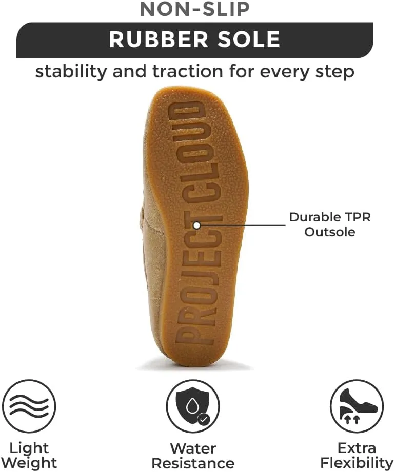 Project Cloud Genuine Leather Womens Shoes - Memory Foam Insole Oxford Shoes for Women Footwear - Lightweight Anti-Slip Sole Casual Work Loafers with Lace (Wally)