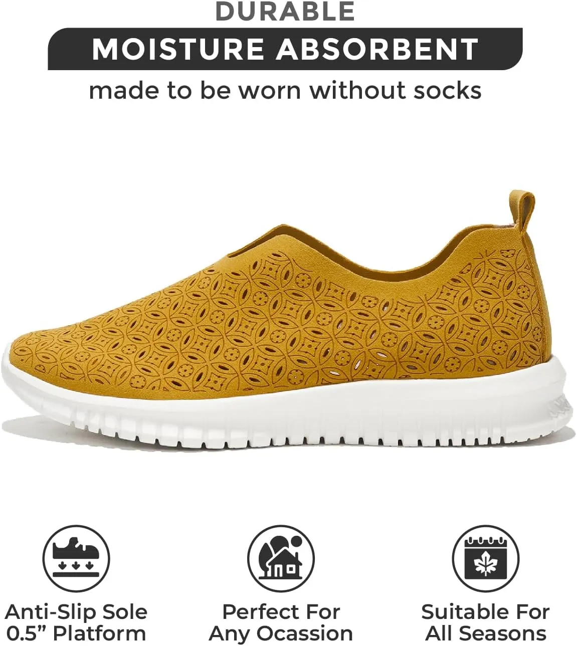 Project Cloud Platform Sneakers for Women Footwear - Memory Foam Comfortable Loafers for Women Shoes - Lightweight and Non-Slip Shoes Slip on Sneakers (Orchid)
