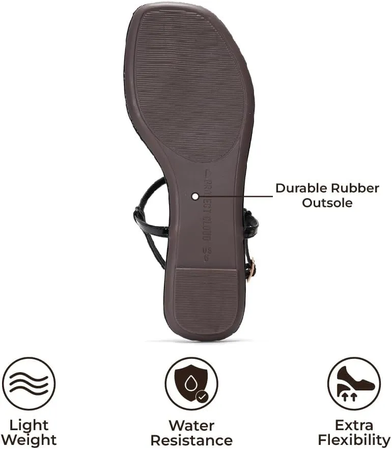 Project Cloud Thong Sandals for Women 2025 - Memory Foam and Lightweight Summer Essentials - Non Slip Flip Flops for Women Footwear with Back Strap Beach Flats Sandals (Celebration)