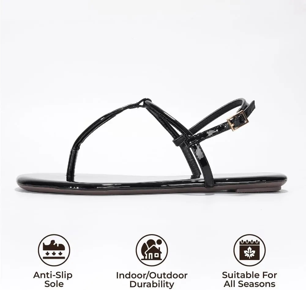 Project Cloud Thong Sandals for Women 2025 - Memory Foam and Lightweight Summer Essentials - Non Slip Flip Flops for Women Footwear with Back Strap Beach Flats Sandals (Celebration)