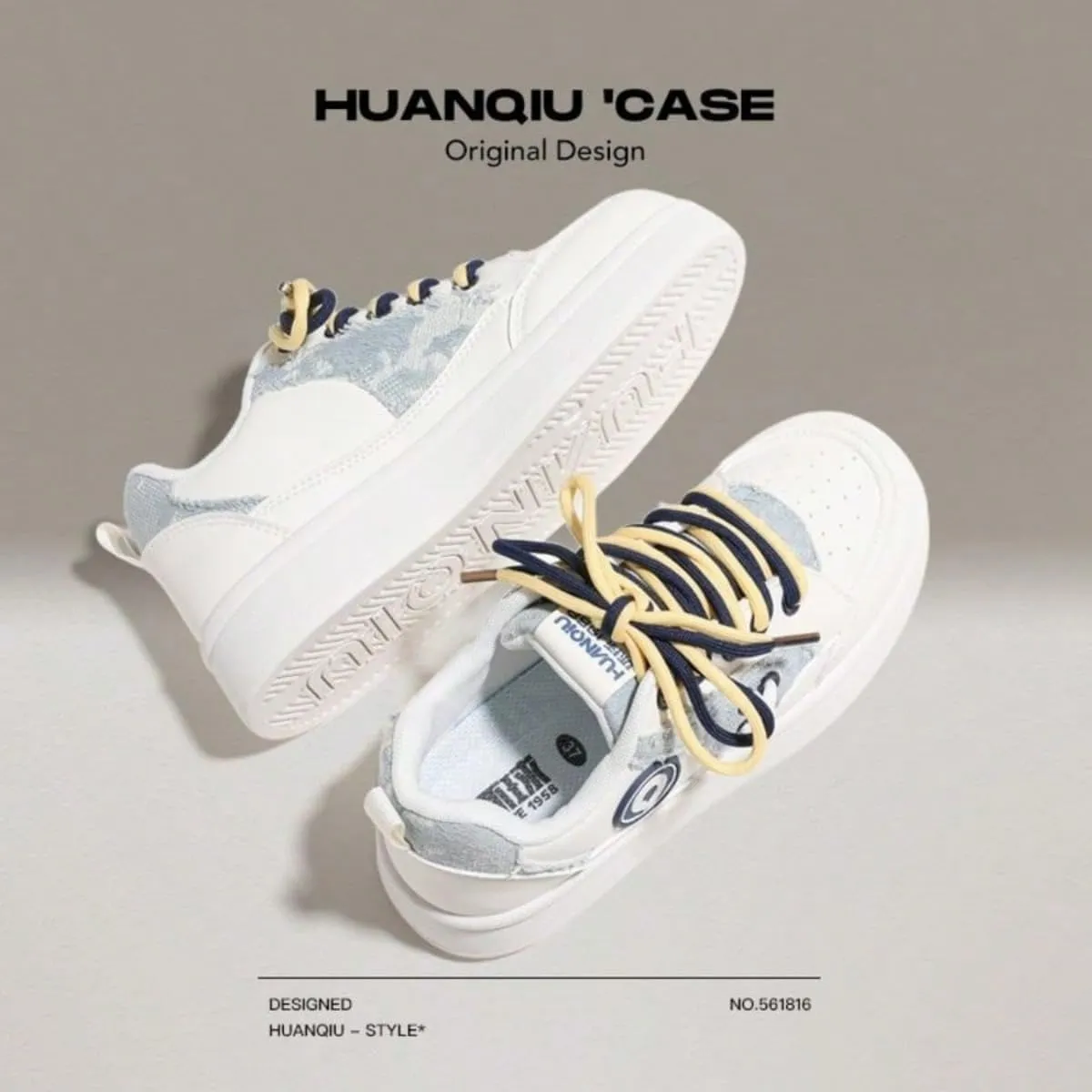 PU Leather Y2K Stylish Chunky Sole Sneakers Casual Flat Platform Shoes for Women Daily Wear School Travel All Season Sporty Fashion Versatile Footwear
