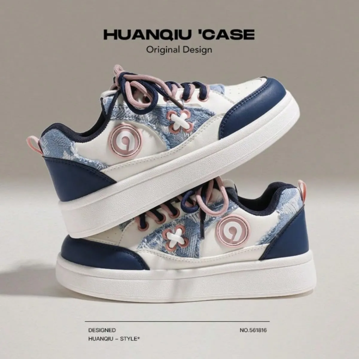 PU Leather Y2K Stylish Chunky Sole Sneakers Casual Flat Platform Shoes for Women Daily Wear School Travel All Season Sporty Fashion Versatile Footwear