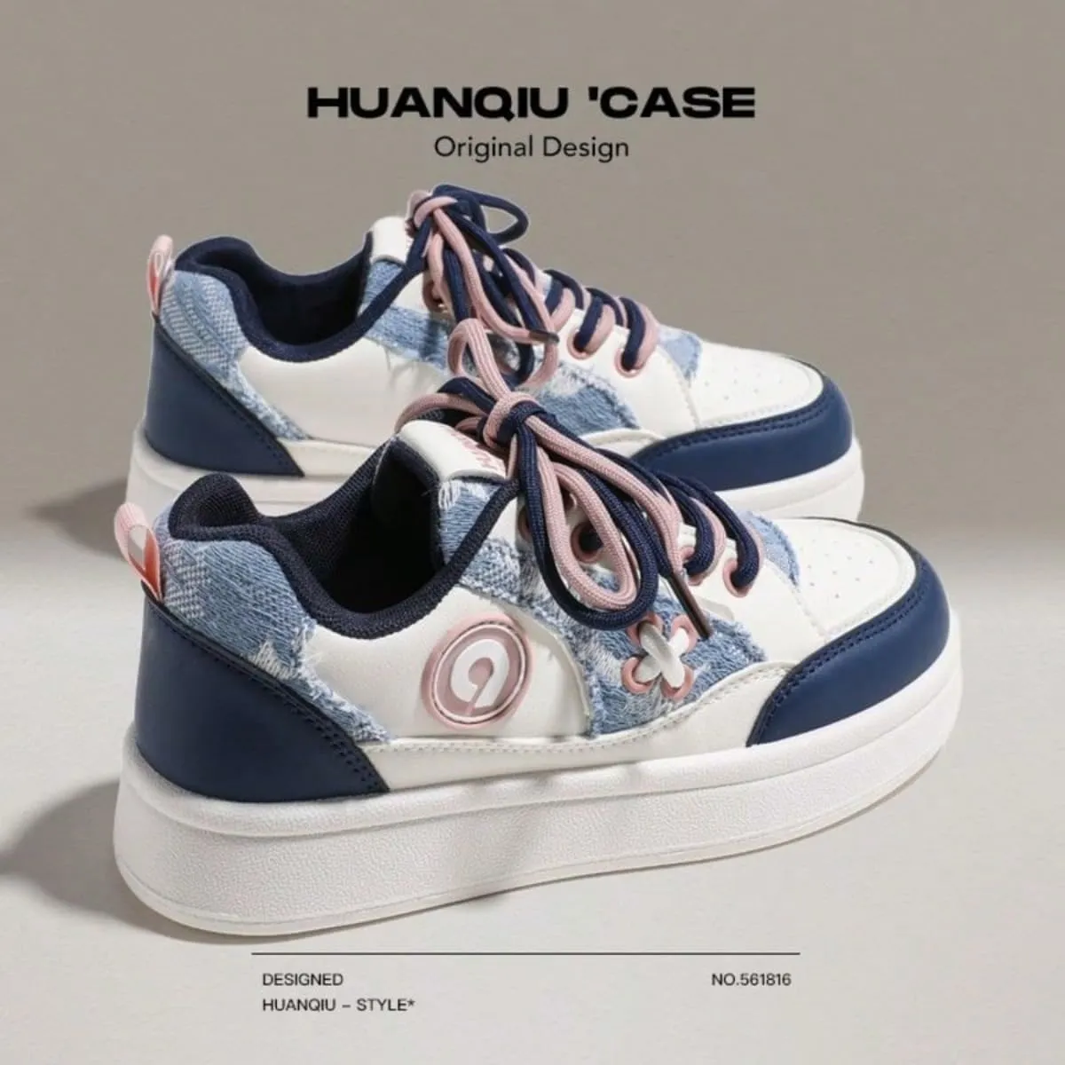 PU Leather Y2K Stylish Chunky Sole Sneakers Casual Flat Platform Shoes for Women Daily Wear School Travel All Season Sporty Fashion Versatile Footwear